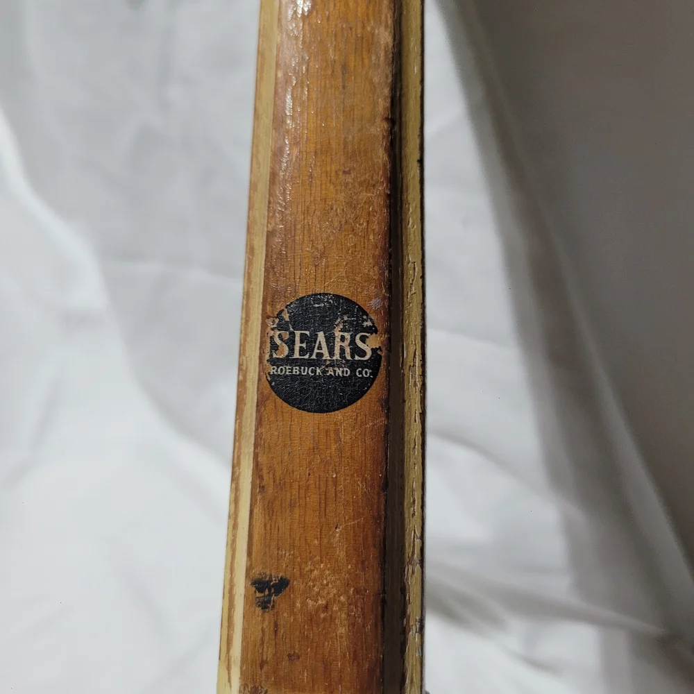 Vintage Wooden Sears Ladies Gold Trophy Tennis Racket with Press - Picture 2 of 9